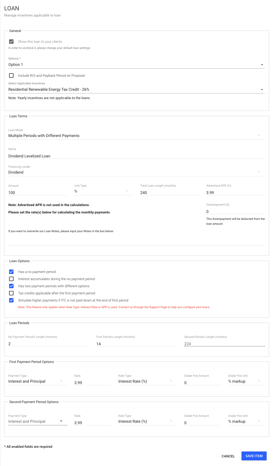 How To Model the Dividend Levelized Loan